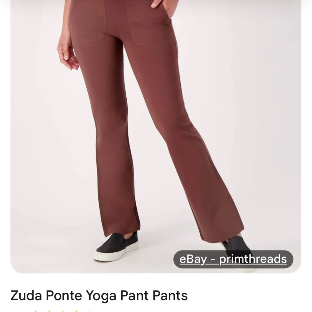 Zuda Brown Boot Cut Flare Pants with Stretchy Fabric